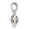Sterling Silver Antiqued Puff Heart Charm Pendant Jewerly 12mm x 9mm
